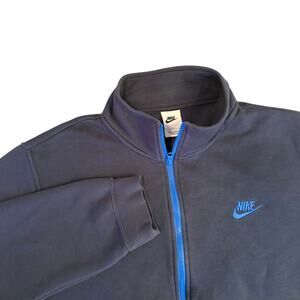Nike Sportswear Blue 1/2 Zip Sweatshirt Side Pockets - Sz L- Flaws
